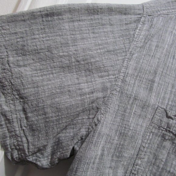 Alexander Julian Colours Shirt Mens Short Sleeve Gray w Snap Buttons - Picture 13 of 16